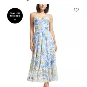 DRESS THE POPULATION CARINA STRAPLESS SEQUIN MIDI DRESS